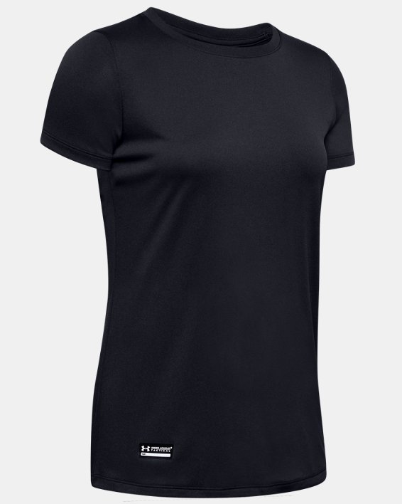 Women's UA Tactical Tech™ Short Sleeve, Black, pdpMainDesktop image number 4